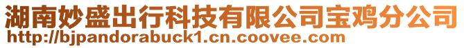 湖南妙盛出行科技有限公司寶雞分公司