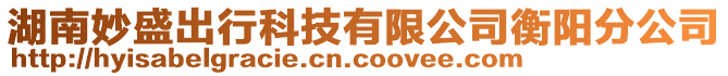 湖南妙盛出行科技有限公司衡陽分公司