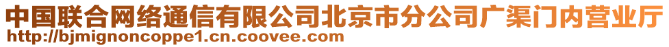 中國聯(lián)合網(wǎng)絡(luò)通信有限公司北京市分公司廣渠門內(nèi)營業(yè)廳