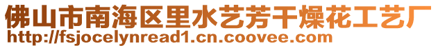 佛山市南海區(qū)里水藝芳干燥花工藝廠