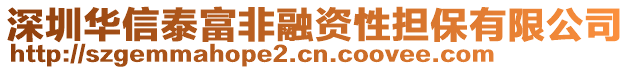 深圳華信泰富非融資性擔保有限公司