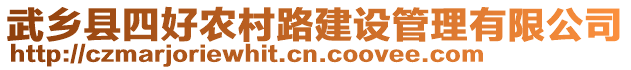 武鄉(xiāng)縣四好農(nóng)村路建設(shè)管理有限公司