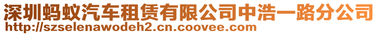 深圳螞蟻汽車租賃有限公司中浩一路分公司
