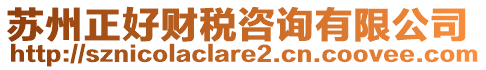 蘇州正好財稅咨詢有限公司