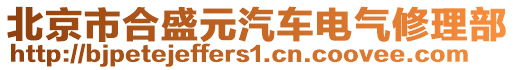 北京市合盛元汽車電氣修理部