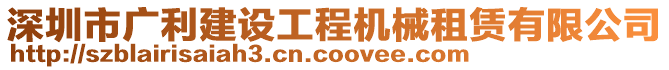 深圳市廣利建設(shè)工程機械租賃有限公司