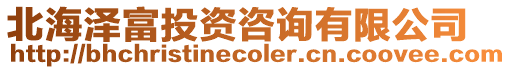 北海澤富投資咨詢有限公司