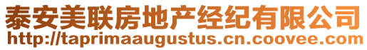 泰安美聯(lián)房地產(chǎn)經(jīng)紀(jì)有限公司