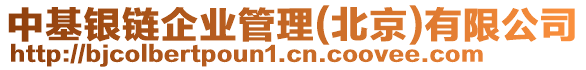 中基銀鏈企業(yè)管理(北京)有限公司