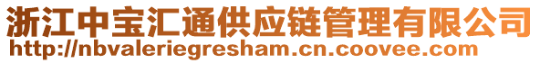 浙江中寶匯通供應鏈管理有限公司
