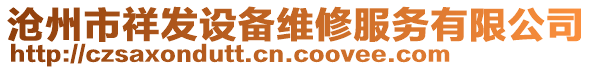 滄州市祥發(fā)設(shè)備維修服務(wù)有限公司