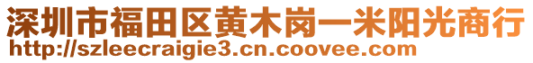 深圳市福田區(qū)黃木崗一米陽光商行