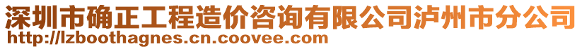 深圳市確正工程造價咨詢有限公司瀘州市分公司