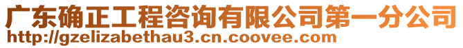 廣東確正工程咨詢有限公司第一分公司