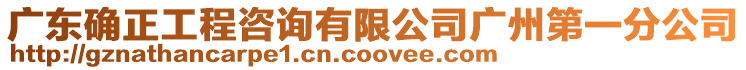 廣東確正工程咨詢有限公司廣州第一分公司