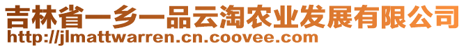 吉林省一鄉(xiāng)一品云淘農(nóng)業(yè)發(fā)展有限公司