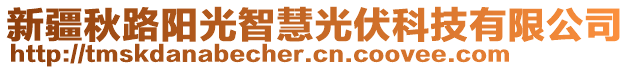 新疆秋路陽(yáng)光智慧光伏科技有限公司