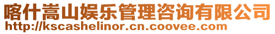 喀什嵩山娛樂管理咨詢有限公司