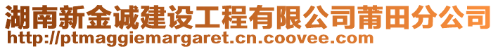 湖南新金誠建設(shè)工程有限公司莆田分公司