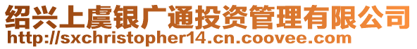 紹興上虞銀廣通投資管理有限公司