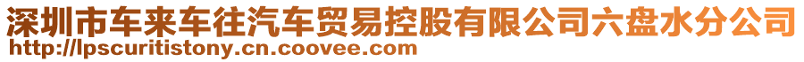 深圳市車來車往汽車貿(mào)易控股有限公司六盤水分公司