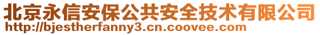 北京永信安保公共安全技术有限公司