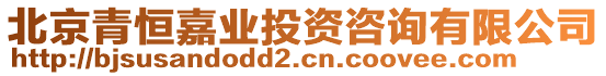 北京青恒嘉業(yè)投資咨詢有限公司