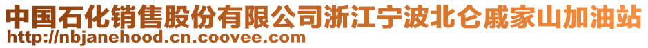 中國石化銷售股份有限公司浙江寧波北侖戚家山加油站