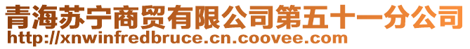 青海蘇寧商貿有限公司第五十一分公司