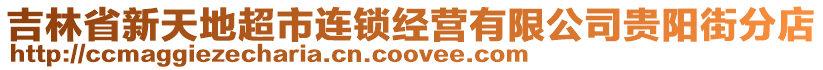 吉林省新天地超市連鎖經營有限公司貴陽街分店