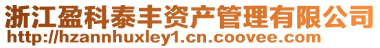 浙江盈科泰豐資產(chǎn)管理有限公司