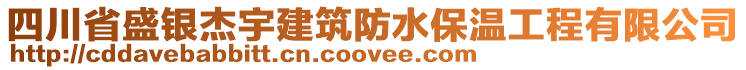 四川省盛銀杰宇建筑防水保溫工程有限公司