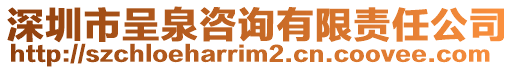 深圳市呈泉咨詢有限責任公司