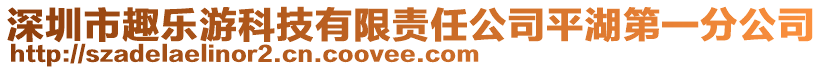 深圳市趣樂游科技有限責任公司平湖第一分公司