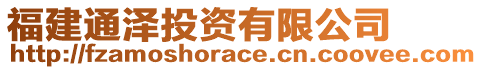 福建通澤投資有限公司
