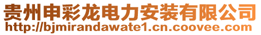 貴州申彩龍電力安裝有限公司