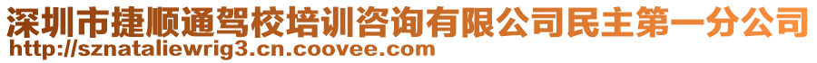 深圳市捷順通駕校培訓(xùn)咨詢有限公司民主第一分公司