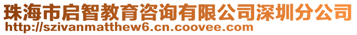 珠海市啟智教育咨詢有限公司深圳分公司