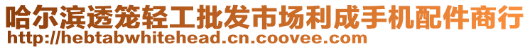 哈爾濱透籠輕工批發(fā)市場利成手機(jī)配件商行