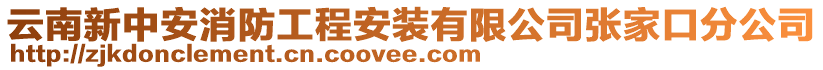 云南新中安消防工程安裝有限公司張家口分公司