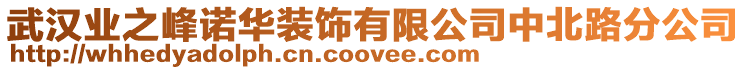 武漢業之峰諾華裝飾有限公司中北路分公司