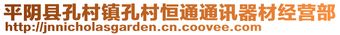 平陰縣孔村鎮(zhèn)孔村恒通通訊器材經(jīng)營部