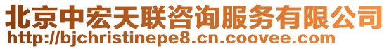 北京中宏天聯(lián)咨詢服務(wù)有限公司