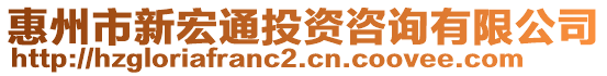 惠州市新宏通投資咨詢有限公司