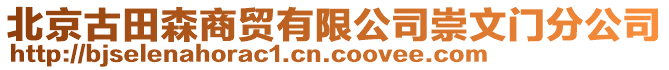北京古田森商貿有限公司崇文門分公司