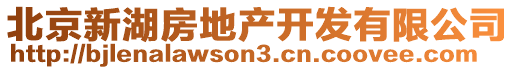 北京新湖房地產(chǎn)開發(fā)有限公司