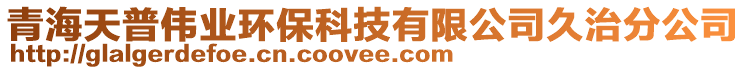 青海天普伟业环保科技有限公司久治分公司