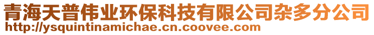 青海天普偉業(yè)環(huán)保科技有限公司雜多分公司