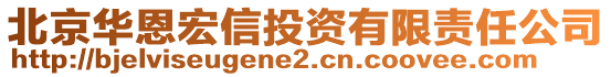 北京華恩宏信投資有限責(zé)任公司