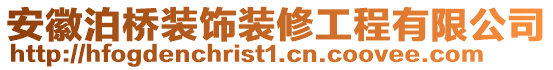 安徽泊橋裝飾裝修工程有限公司